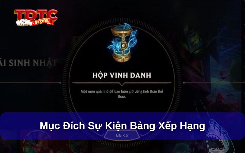 Mục đích sự kiện bảng xếp hạng