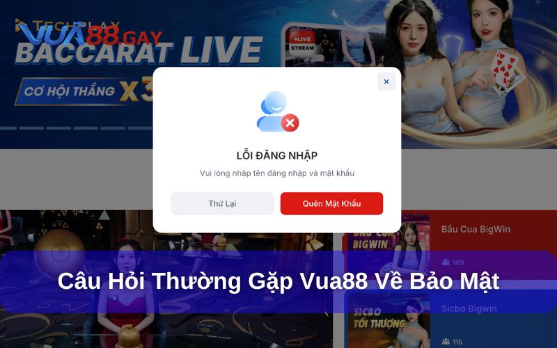 Bảo mật thông tin và tài khoản Vua88